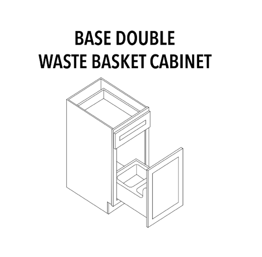 Base Double Waste Basket Cabinet — product illustration