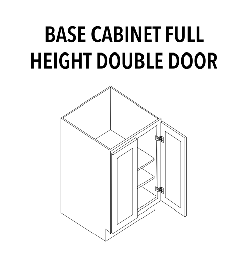 Base Cabinet Full Height — Double Door — product illustration