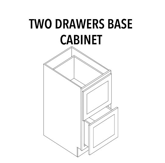 Two-Drawer Base Cabinet — product illustration