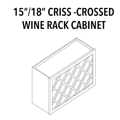 Criss-Crossed Wine Rack Cabinet — product illustration