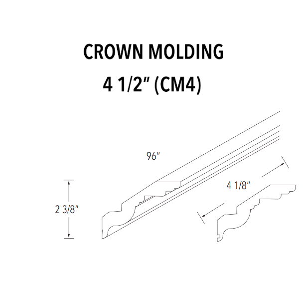 4.5 in Crown Molding — product illustration