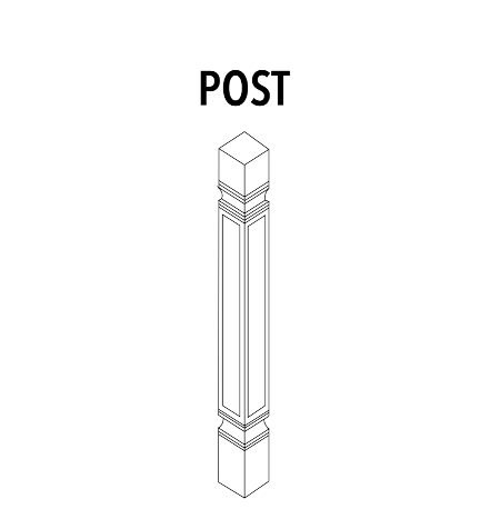 Decorative Post — product illustration