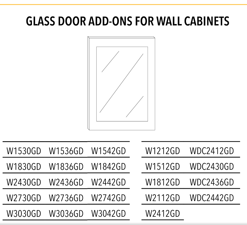 Glass Door Add-Ons for Wall Cabinets — product illustration