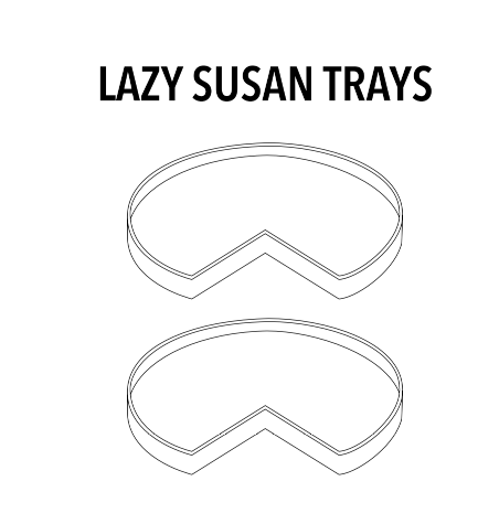 Lazy Susan Trays — product illustration