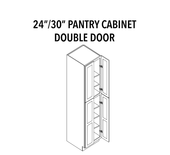 24–30 in Pantry Cabinet — Double Door — product illustration