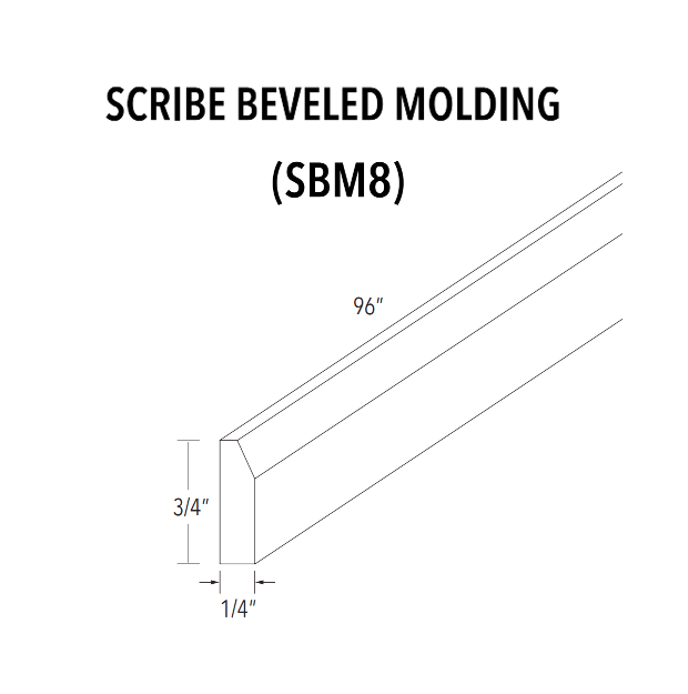 Beveled Scribe Molding — product illustration