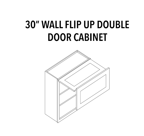 Wall Flip-Up Double Door Cabinet — product illustration