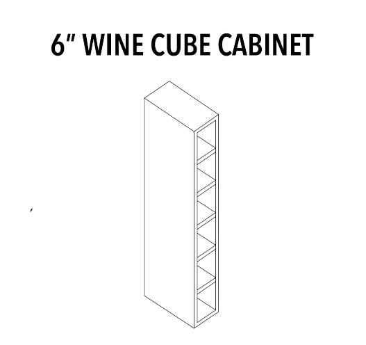 6 in Wine Cube Cabinet — product illustration