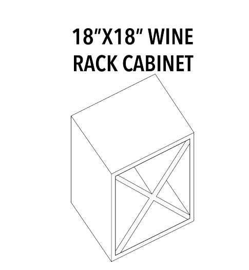 18 × 18 in Wine Rack Cabinet — product illustration