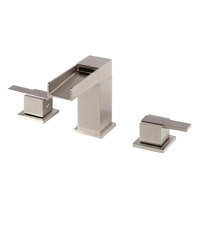 Widespread Bathroom Faucet with Pop-up Drain in Brushed Nickel