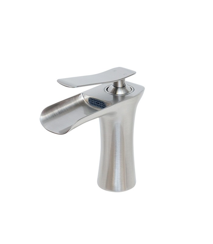 Single Hole Bathroom Faucet in Brushed Nickel
