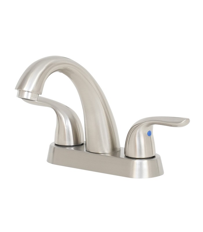 Centerset Bathroom Faucet in Brushed Nickel