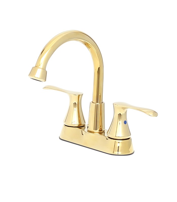 Centerset Bathroom Faucet in Gold