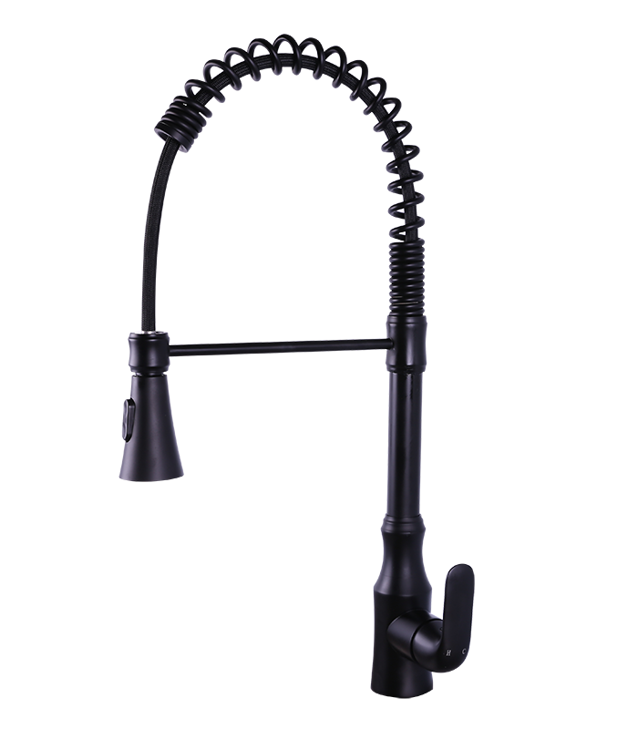 Pull Down Kitchen Faucet in Matte Black