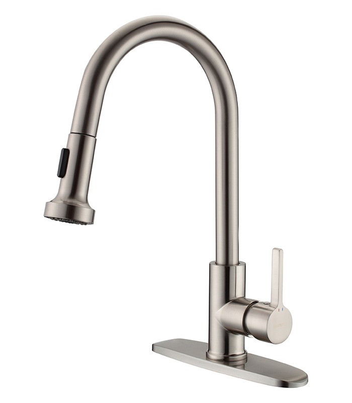 Pull Down Kitchen Faucet in Brushed Nickel