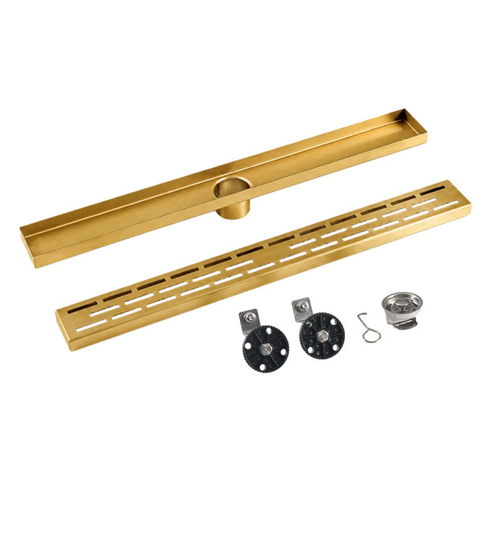 Linear Shower Drain with Removable Pattern Grate
