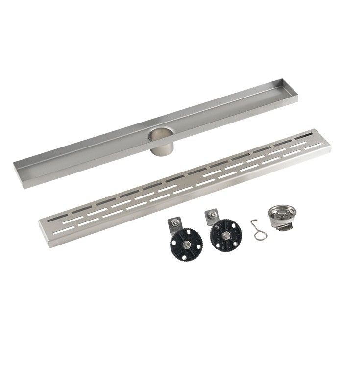 Linear Shower Drain with Removable Pattern Grate