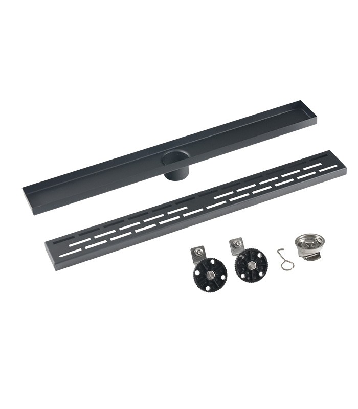 Linear Shower Drain with Removable Pattern Grate