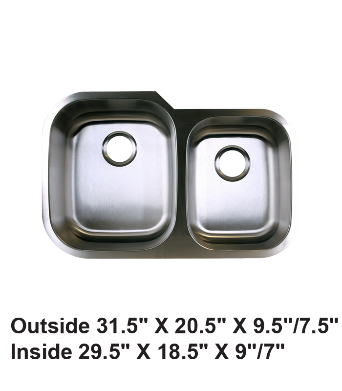 Undermount Double Bowl 60/40 Stainless Steel Sink