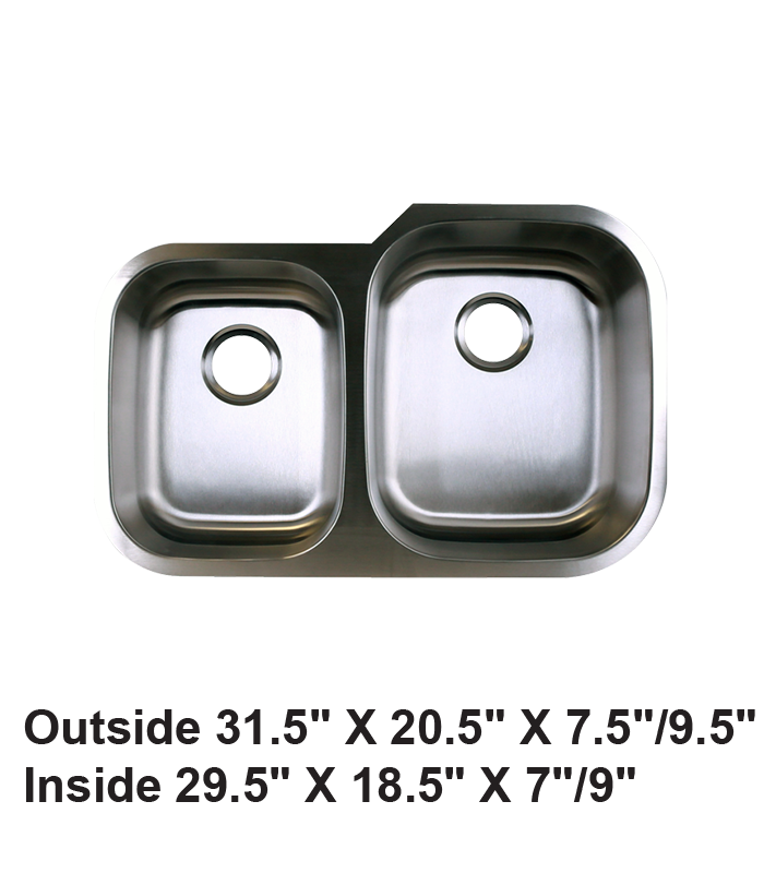 Undermount Reverse Double Bowl 40/60 Stainless Steel Sink