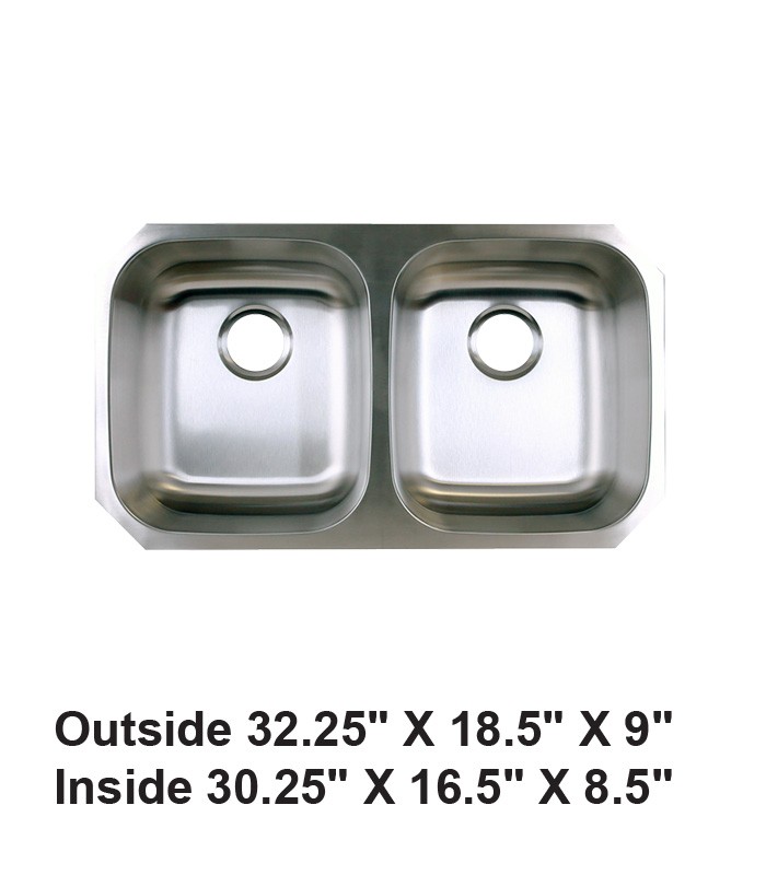 Undermount Double Bowl 50/50 Stainless Steel Sink