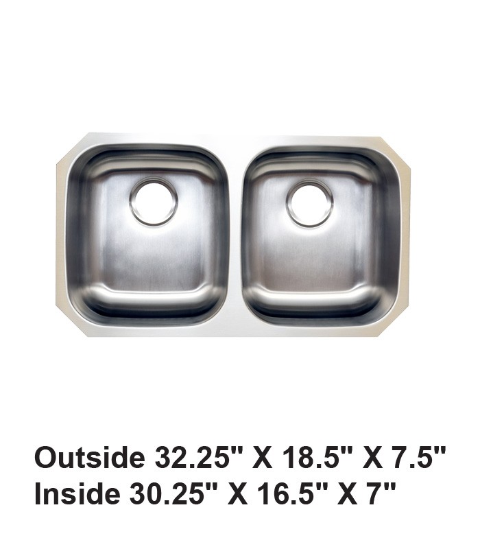 Undermount Double Bowl 50/50 Stainless Steel Sink