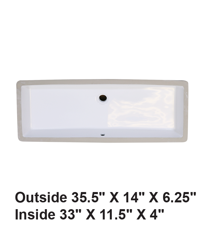 Undermount Ceramic Sink White