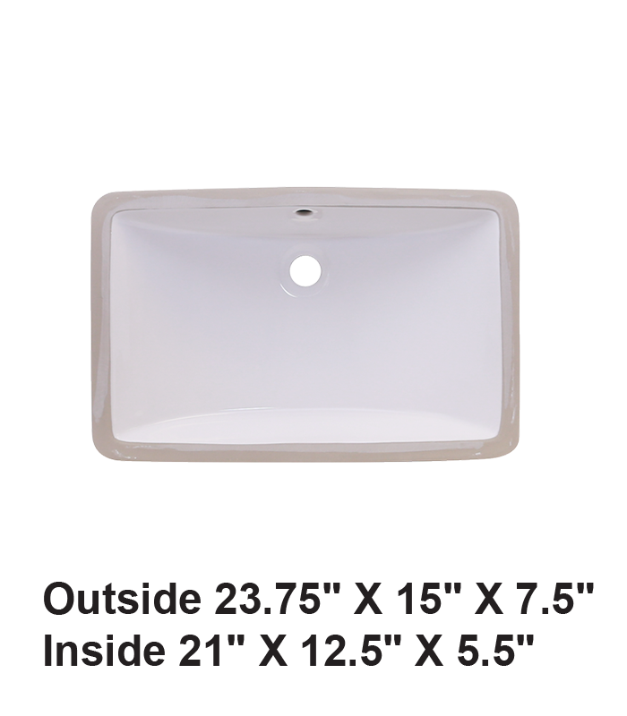 Undermount Ceramic Sink White