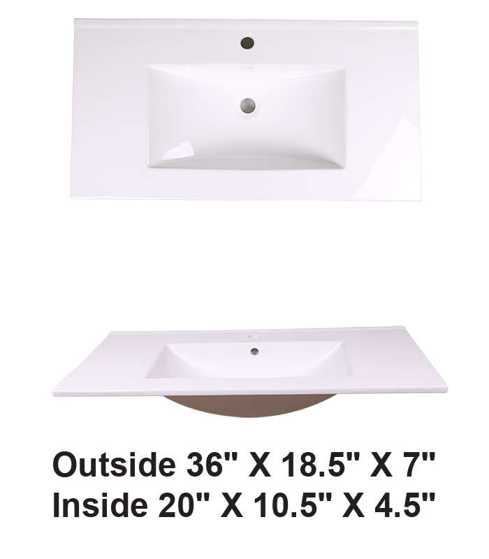 Vanity Top Sink White
