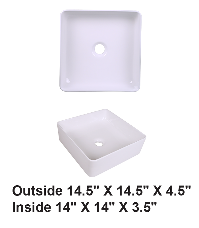Vessel Ceramic Sink White