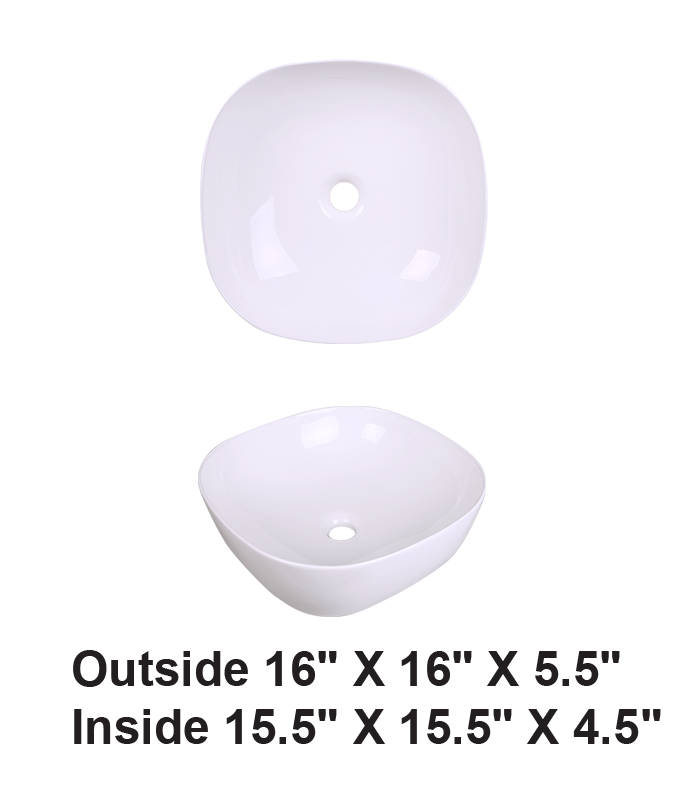 Vessel Ceramic Sink White