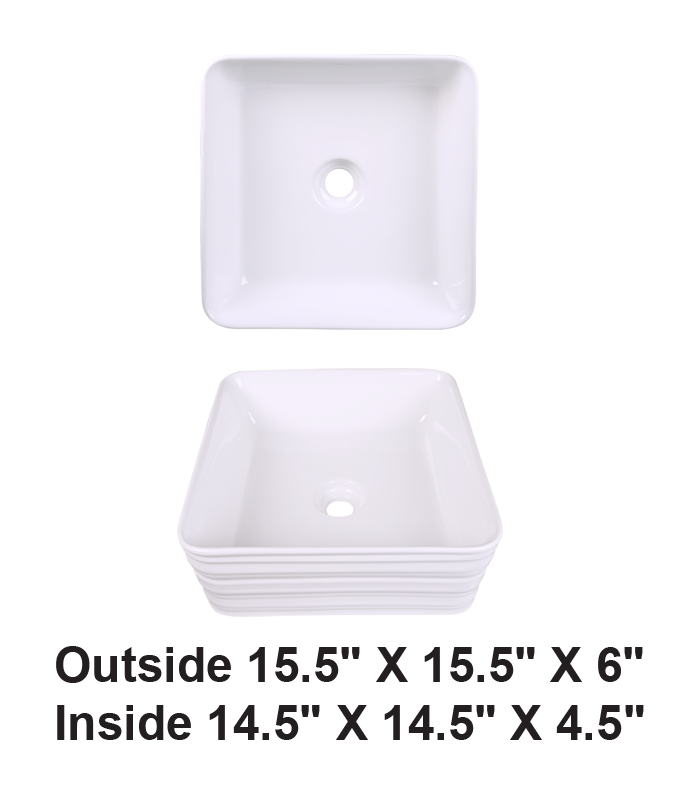 Vessel Ceramic Sink White