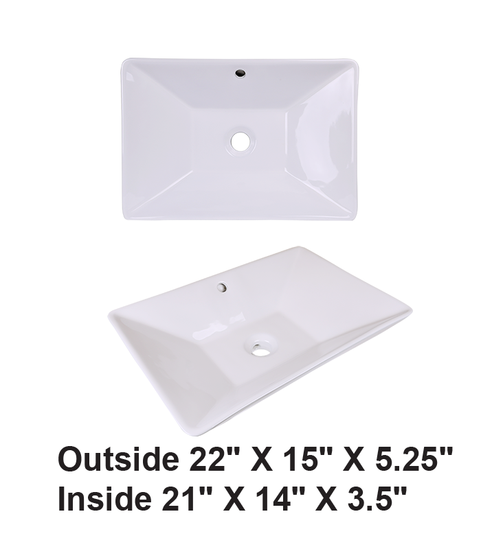 Vessel Ceramic Sink White