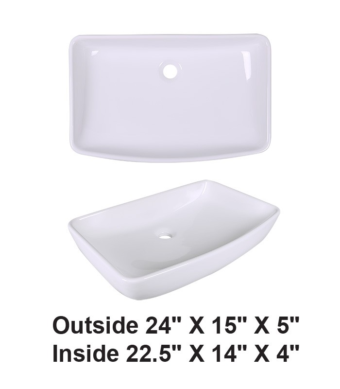 Vessel Ceramic Sink White