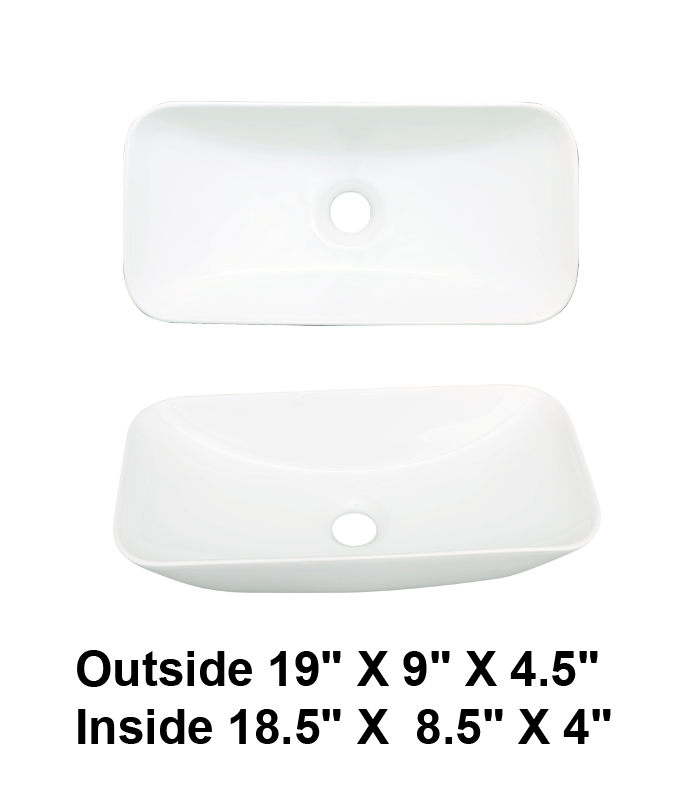 Vessel Ceramic Sink White