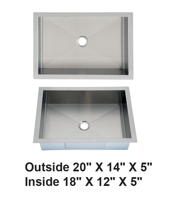 ADA Undermount Single Bowl Stainless Steel Sink