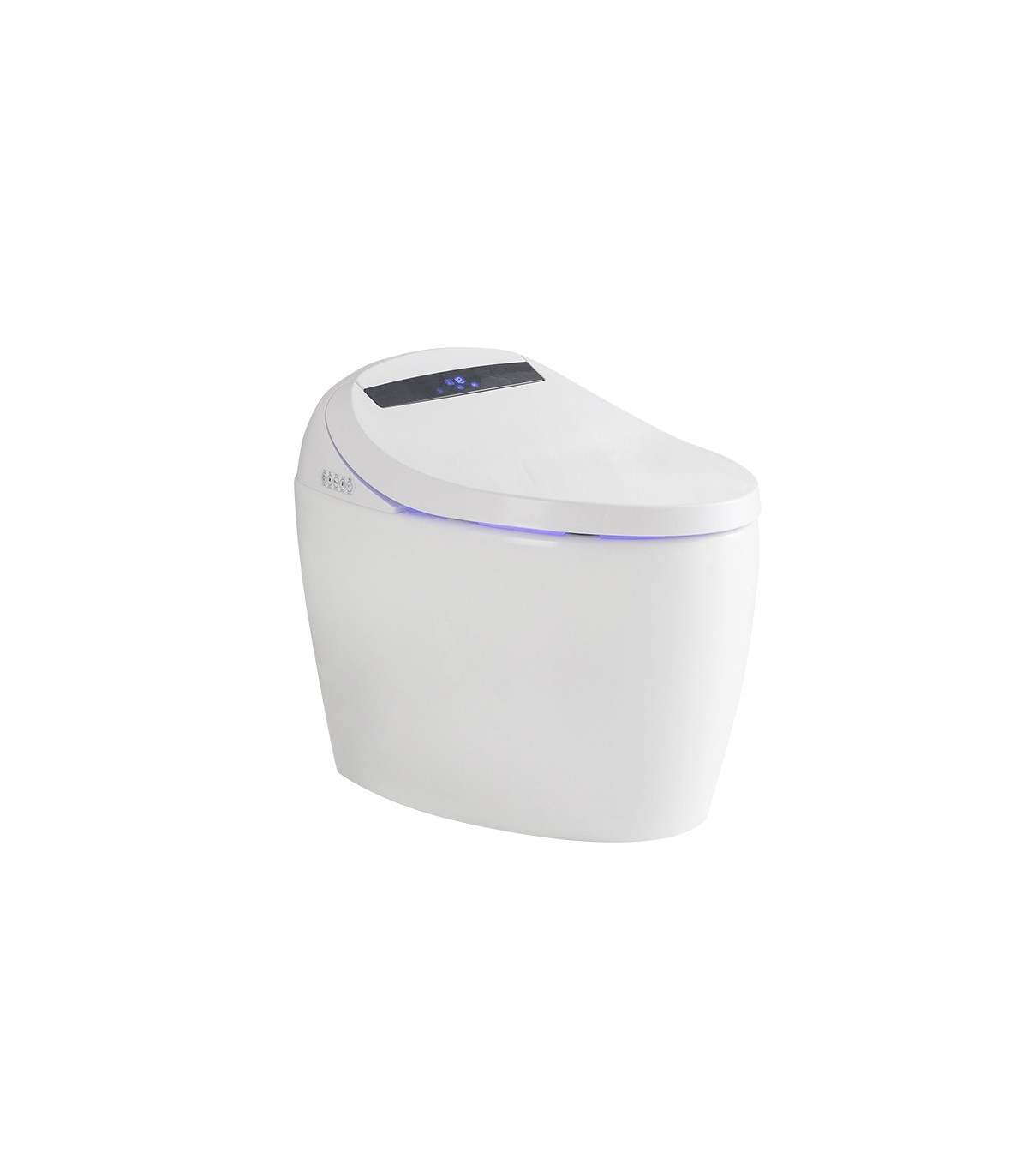 Elongated Smart Bidet Toilet — White — White shown