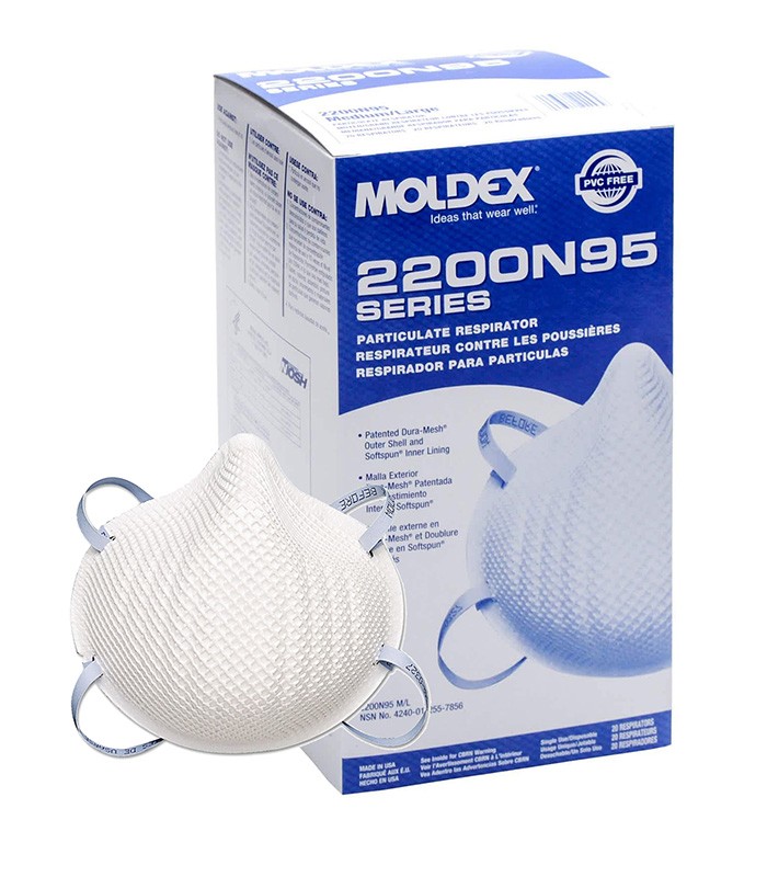 Moldex 2200N95 Half-Face Mask Medium/Large 20/Box