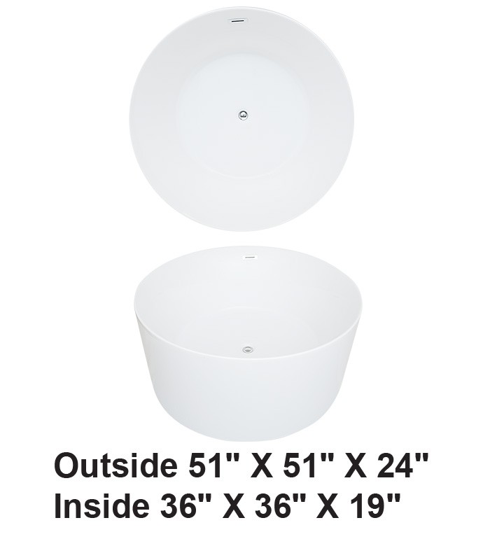Freestanding Round Bathtub