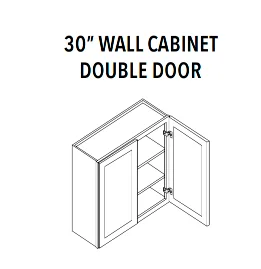 30 in Wall Cabinet Double Door - product illustration