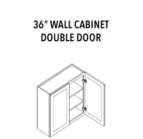 36 in Wall Cabinet Double Door - product illustration