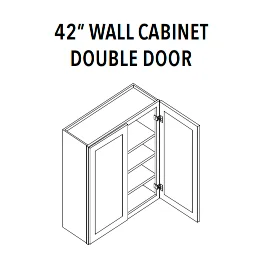 42 in Wall Cabinet Double Door - product illustration
