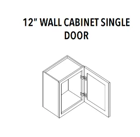12 in Wall Cabinet Single Door - product illustration