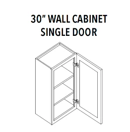 30 in Wall Cabinet Single Door - product illustration
