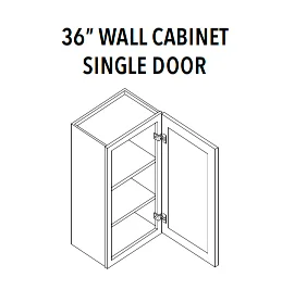 36 in Wall Cabinet Single Door - product illustration
