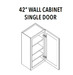 42 in Wall Cabinet Single Door - product illustration