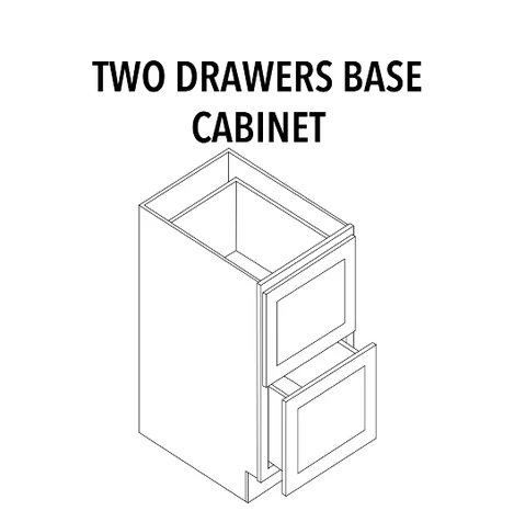 Two-Drawer Base Cabinet - product illustration