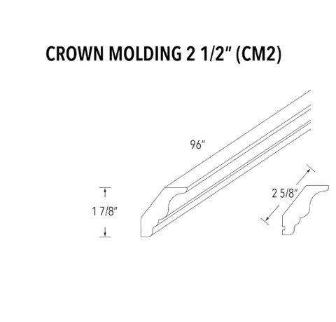 2.5 in Crown Molding - product illustration