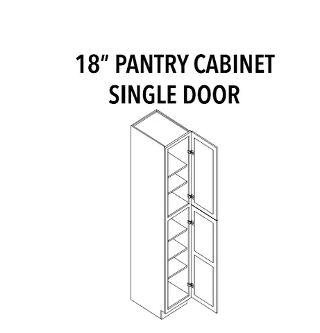 18 in Pantry Cabinet - Single Door - product illustration
