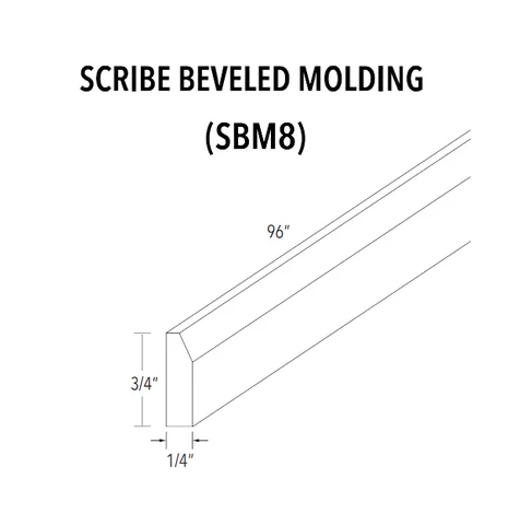 Beveled Scribe Molding - product illustration